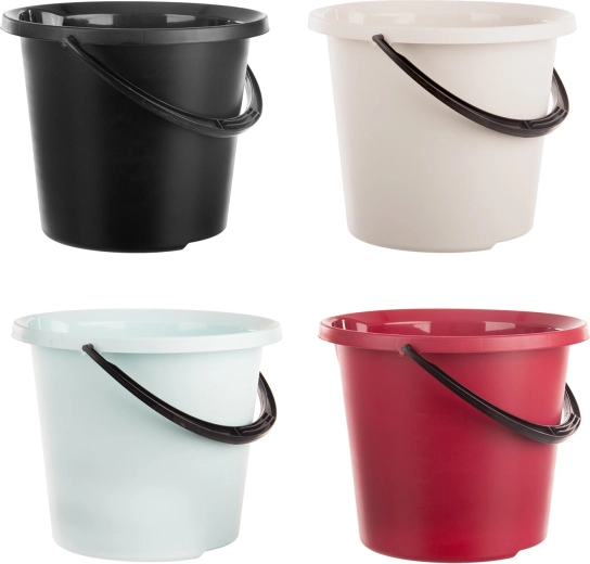 Plastikspand med hældetud 10 l, assorterede farver - 1 stk.