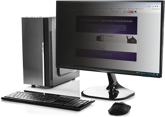 privatlivsfilter Qoltec til 23" skærm 16:9 med privatlivs- og blåt lys-beskyttelse
