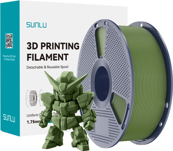 Sunlu PLA+ 2.0 filament olivengrøn 1,75 mm
