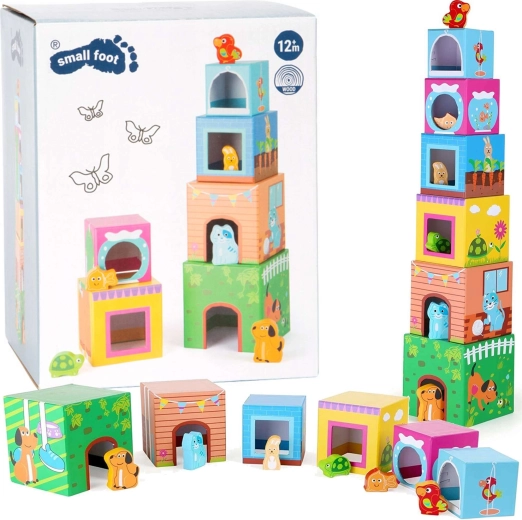 Papirpyramide med dyr fra Small Foot