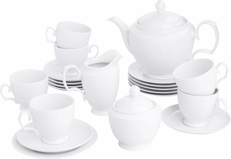 Kaffeservice MariaPaula Klasyka hvid til 6 personer, 21 dele