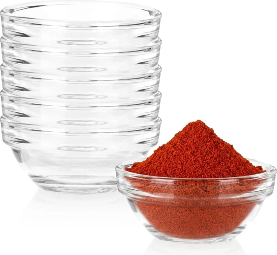 Vilde små glasdipskåle til dip og saucer 35 ml, 6 stk.