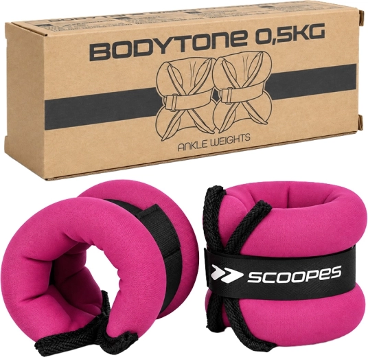 BodyTone håndledsvægte 0,5 kg pink (2× 0,5 kg)