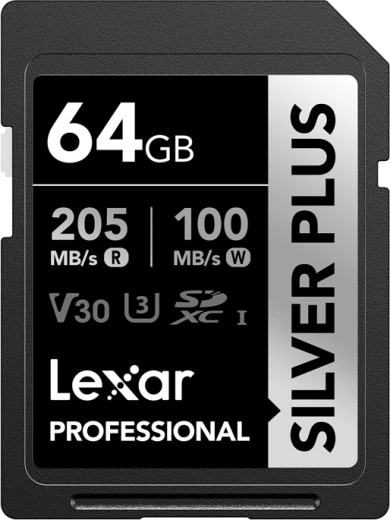 Hukommelseskort Lexar Professional Silver Plus SDXC 64 GB
