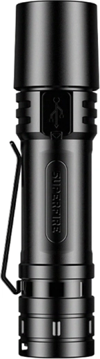 Kompakt lommelygte Superfire SF05 med USB-C-opladning 156 lm