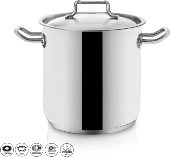 Rustfri gryde STOCK 4,5 l med låg