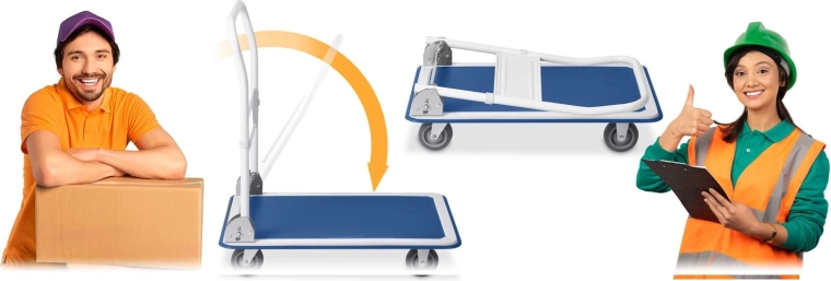 Sammenklappeligt håndtag for pladsbesparelse