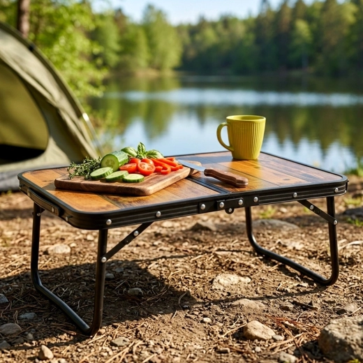 Ideelt bord til camping, picnic og ved søen