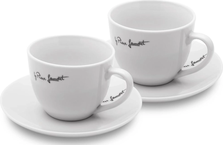 Lamart Kaffe kaffekop i porcelæn med underkop, 2 stk., 300 ml