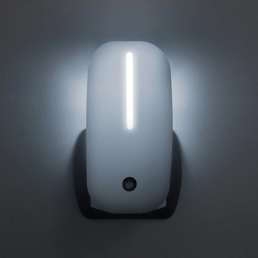 LED-orienteringsnatlampe med lyssensor, hvid