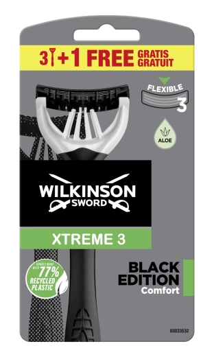 Wilkinson Xtreme 3 Black Edition barberhøvl 3+1 stk