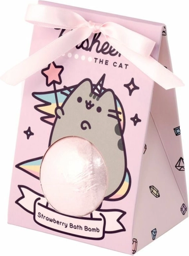 Pusheen The Cat brusende badebomber med jordbærduft, 6×55 g