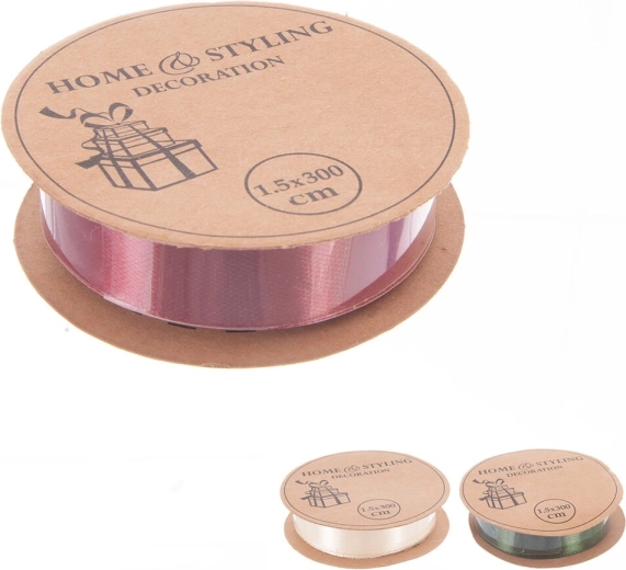 Julepolyesterbånd 15 mm / 3 m – 3 varianter (assorted)