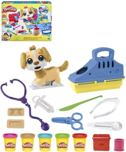 Play-Doh Lille dyrlæge kreativt sæt med hundehvalp og modellervoks