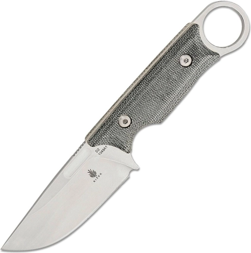 Kizer Cabox udendørskniv 8,5 cm, stonewash, grå micarta, Kydex-skede