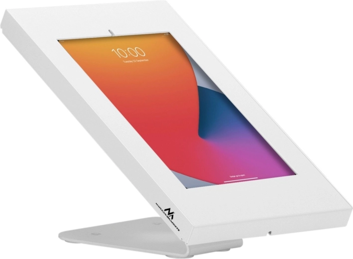 Universel hvid tabletstand med lås 9,7-11 tommer