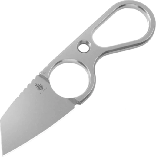 Kizer Bowtie halskniv i D2-stål med stonewash og Kydex-skede