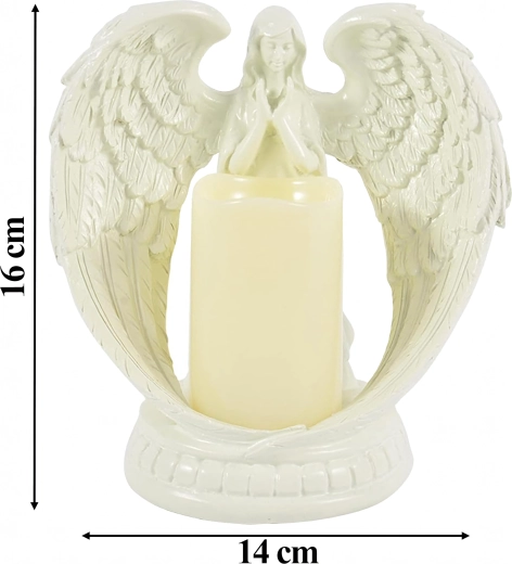 Dekorationsengel med LED-lys 16 cm