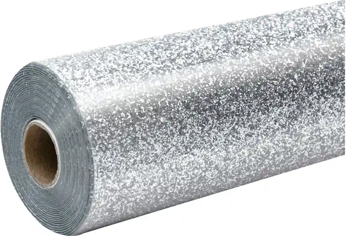 HTVRONT glimmerfolie til varmeoverførsel 30,5 × 90 cm – Sølv