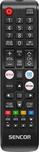 Original Sencor SLE Tizen Basic Remote V1 IR-fjernbetjening