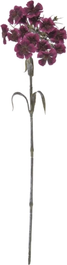 Kunstig nellike i mørkerosa farve 55 cm