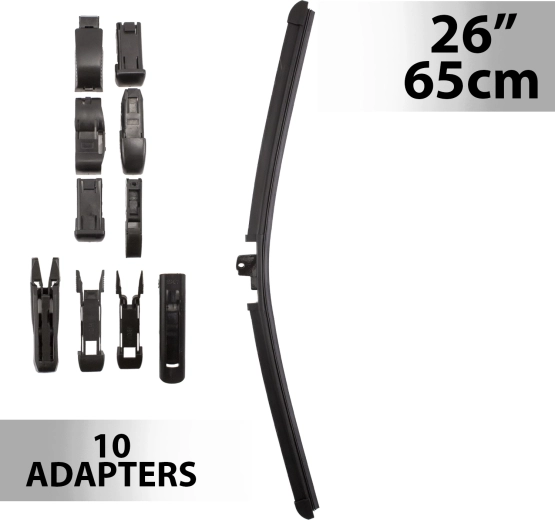 Vinduesvisker Carguard 26"/65 cm med 10 adaptere