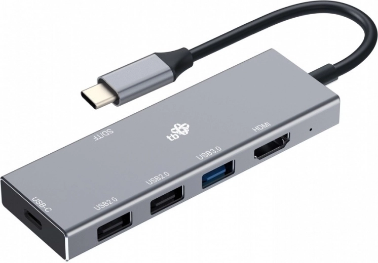USB-C Hub 7-i-1 med HDMI, USB, PD og kortlæser