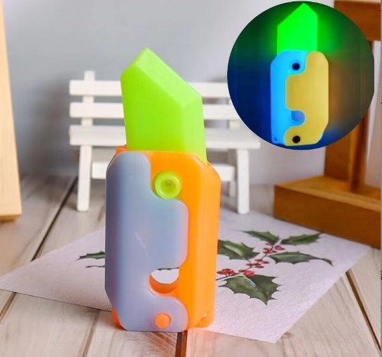 Plastisk fluorescerende legetøjskniv til børn 11 × 4,5 cm