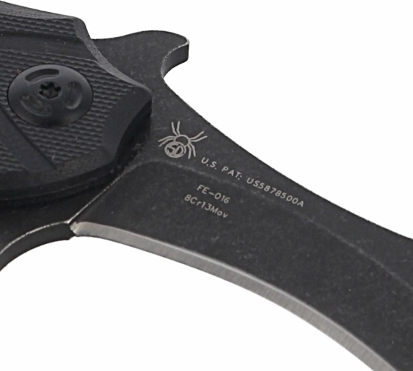 Robust 8Cr13MoV-klinge med stonewashed overflade