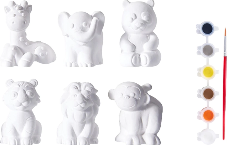 Sæt til maling af 3D gipsfigurer – 13 dele