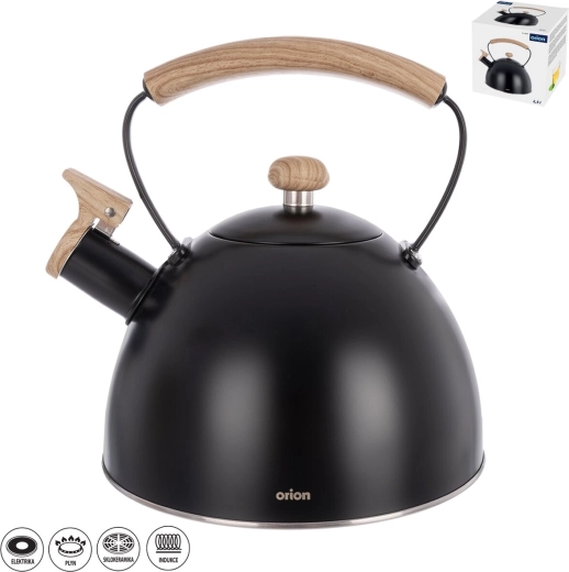 Kedel i rustfrit stål med fløjte Black 2,5 l