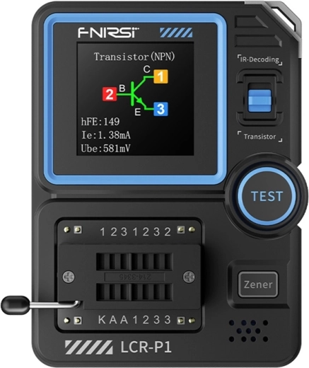 FNIRSI multifunktionel tester til kondensatorer og transistorer