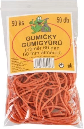 Gummibånd 60 mm, pakke 50 stk