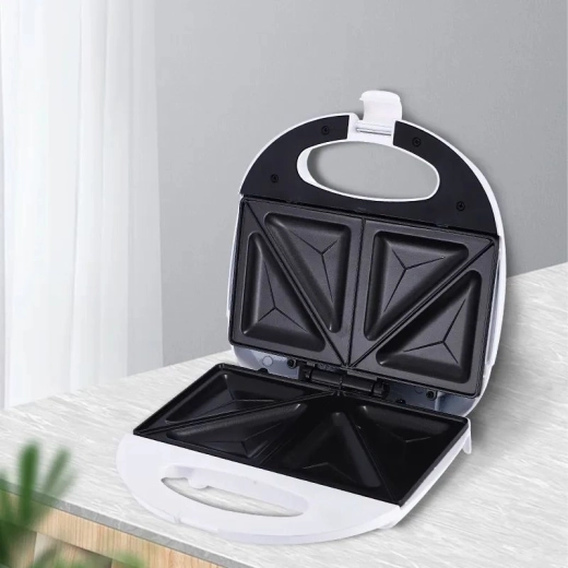 Fire trekantede portioner