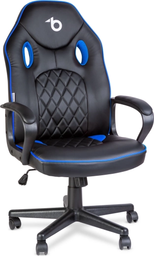 Gamingstol med ryglæn, sort/blå