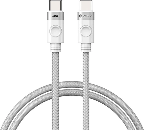 Orico USB‑C til USB‑C opladerkabel 60 W, hvid