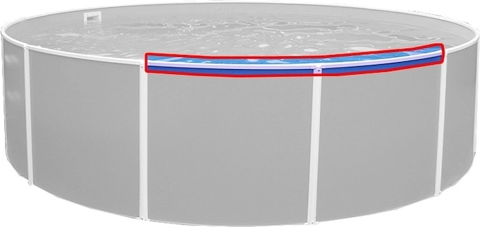Plast topkant til Orlando-pool 112 cm
