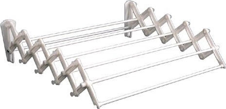 Harmonika tørrestativ Praktik 80 cm hvid