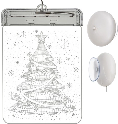 Vitraž LED 3D – juletræ – Juletræ
