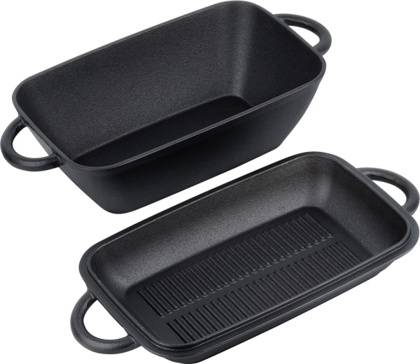 To beholdere i én: bradepande + grill-låg