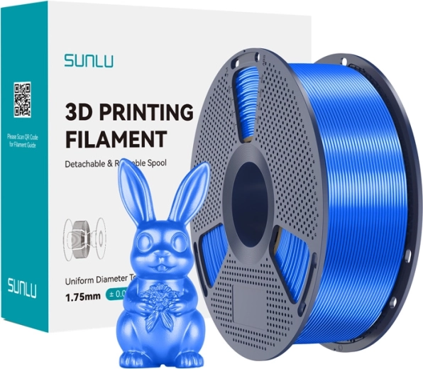 Sunlu PLA+ Silk filament blå