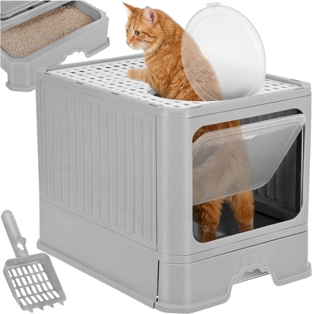Lukket kattebakke med skuffe og skovl Purlov 50 × 36 × 38 cm