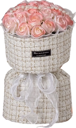 Luksuriøs stofæske med sløjfe