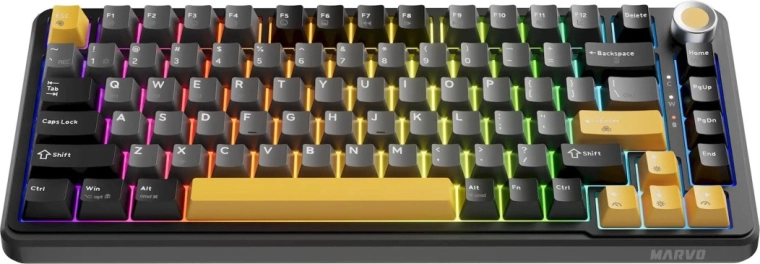 Tre forbindelsesmuligheder og RGB-belysning