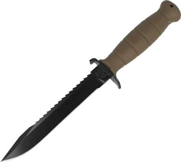 GLOCK FM81 overlevelseskniv Dark Earth med sav, 16,5 cm