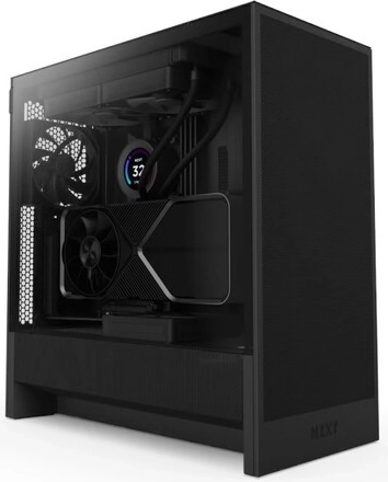 Hus H5 Flow midi tower med vindue sort