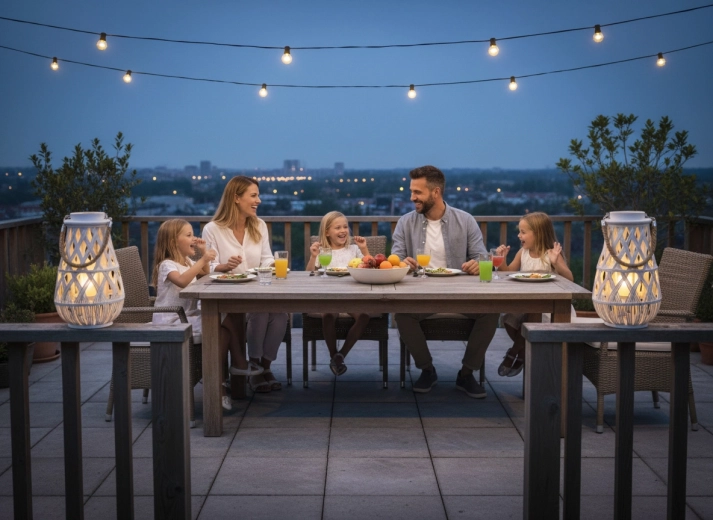 Klar til hyggelige aftener på terrassen