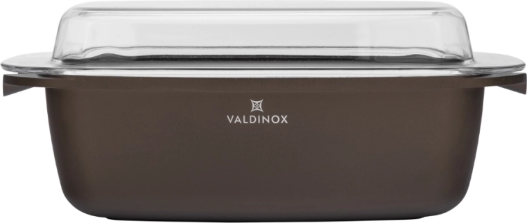 Valdinox Aurum rektangulær stegegryde med låg 32 × 21 cm, 5,7 l