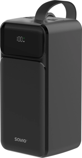 Savio powerbank 50.000 mAh sort