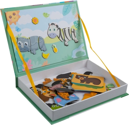 Herui toys magnetisk Montessori-byggesæt med dyr fra Afrika